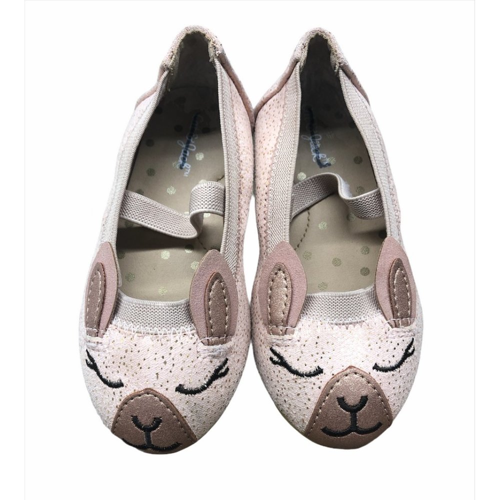 Cat & Jack Pink Rabbit  - Cat Slippers Shoes Sz 6